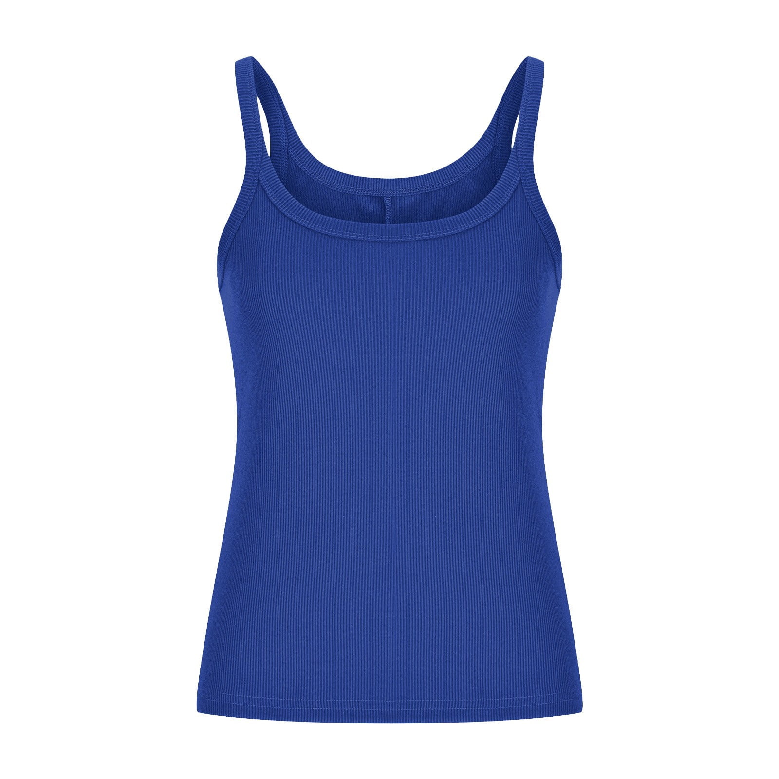 Yuyuzo Plus Size Tank Tops for Women Ribbed Knit Sleeveless Crop Tops Round Neck Slim Fitted Soft Base Layer Camis Tees