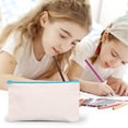 thumbnail image 1 of Blank Canvas Zipper Pouch For DIY CraftCanvas Makeup Bags With Colored Zipper In Canvas Cosmetic Bag Multi-Purpose Travel Bags Pen Pencil Case, 1 of 4
