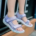 thumbnail image 2 of PMVFHDE Cute Sandals Children's Fashion Solid Color Open Toe Breathable Comfortable Sandals Purple,4.5-5 Years, 2 of 9