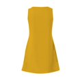 thumbnail image 4 of Mohiass Robe d'Été Sans Manches à Col en V pour Femmes, Couleur Unie, Plage 2024, Robe Bohème Décontractée Jaune 2TG, 4 of 7