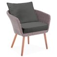 thumbnail image 4 of Vargottam Outdoor Deep Seat Patio Cushions Set 2pcs Seat Set All Weather Replacement Cushion Patio Seat And Back Cushion Set 25"x25"x5" Inches-Dark Gray, 4 of 9