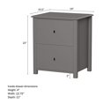 thumbnail image 2 of Lavish Home Table d'Appoint 2 Tiroirs-sofa, Gris & Argent, 2 of 5
