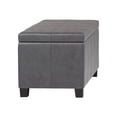 thumbnail image 1 of SIMPLIHOME Dover Banc Rectangulaire de Rangement à Dessus Relevable de 36 Pouces de Large en Similicuir Gris Pierre Rembourré, Repose-Pieds Tabouret, Table Basse pour le Salon, la Chambre et la Chambre d'Enfant, Contemporain, 1 of 5