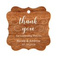 thumbnail image 1 of Darling Souvenir Custom Names Thank You For Celebrating With Us Wedding Hang Tags Personalized Party Tags-Rustic Wood-100 Tags, 1 of 1