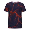 thumbnail image 5 of Qertyioot Hommes Imprimer Manches Courtes Col Rond T-shirt Casual Mode Manches Courtes Dégagement, 5 of 5