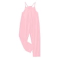 thumbnail image 5 of Girls Overall Solid Jumpsuits Rompers for Girls Sleeveless Overalls with Side Pockets Summer Outfits for Girls 7-8 Y, 5 of 5
