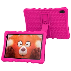 BYYBUO Comprimé pour enfants, 10.1 inch Android 13 Comprimé pour enfants, 2GB RAM 64GB ROM 5000mAh Batterie, Tablettes pour tout-petits avec Bluetooth, WiFi, Contrôle parental, Caméra double, Étui antichoc, Rose