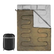 Bmisegm Double Camping Sleeping Bag for Couples: Thickened Detachable and Connectable Enjoy Outdoor Romance Camping E