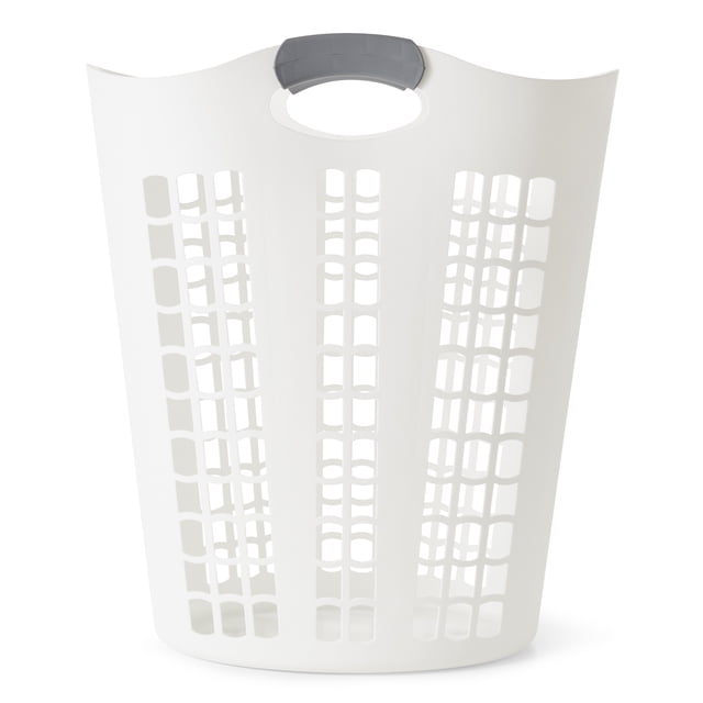 Gracious Living Easy Carry Flex Hamper, Ventilated Laundry Basket w/Handles