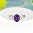 thumbnail image 3 of Riforla Women's Retro Fashion Jewelry Diamond Ring Opening Ring Rings Purple, 3 of 7