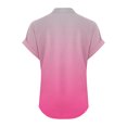 thumbnail image 3 of fatyb Womens Printed V Neck Tops Short Sleeve Button V Neck Tshirts Lightweight Summer Beach Blouses, 3 of 5