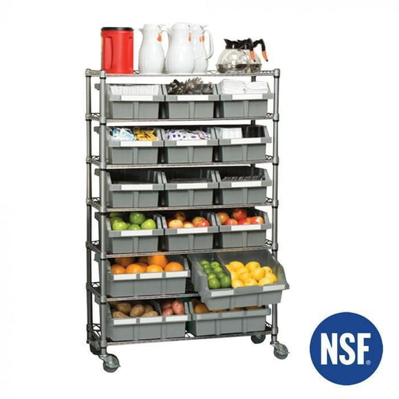 Seville Classics 7-Tier Bin Rack Shelving System