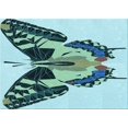thumbnail image 1 of Ahgly Tapis Rectangulaire Lavable en Machine Bleu Lagon Transitionnel, 2 Pieds x 3 Pieds, 1 of 7
