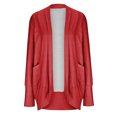 thumbnail image 3 of Cardigans pour Femmes Couleur Manches Longues Hauts Décontractés Blouse avec Poche et Cardigan à Boutons Cardigan Léger en Liquidation, 3 of 5