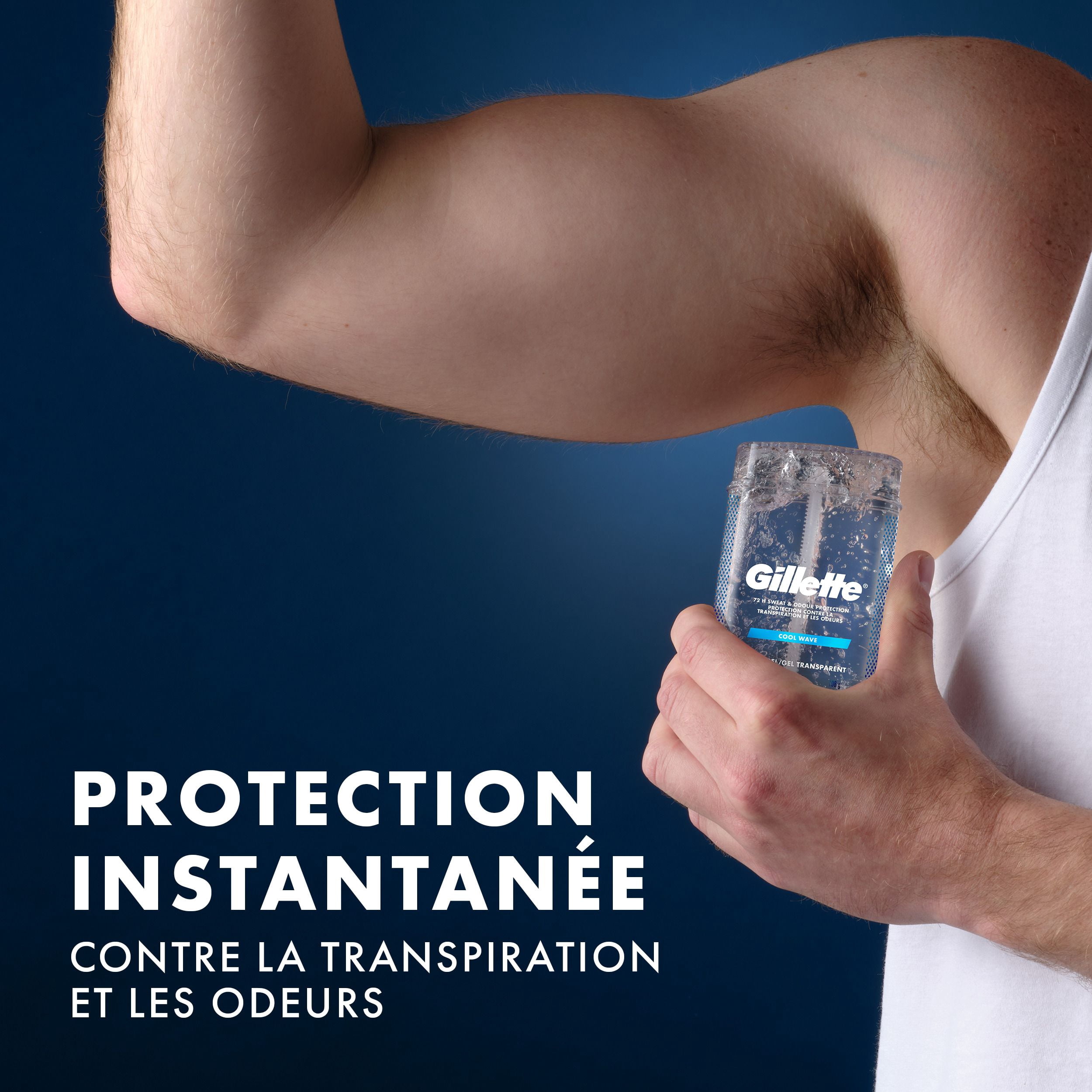 Gillette Antisudorifique en Gel Transparent et Déodorant pour Hommes Parfum Cool Wave