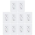 thumbnail image 1 of ELECTECK 10 Pack GFCI Outlets 20 Amp, Outdoor Weather Proof (WR), Self-Test GFI Receptacles with LED Indicator, Ground Fault Circuit Interrupter, Screwless Wallplate, 1 of 8