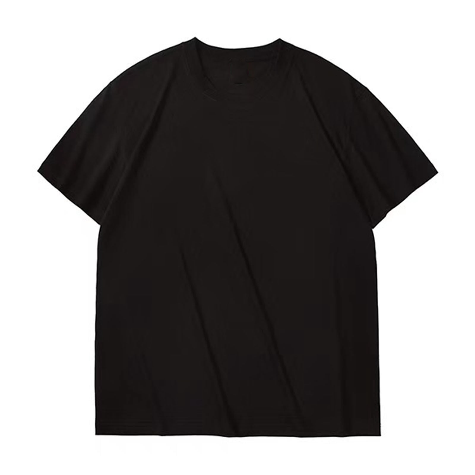 Posijego T-Shirts en Coton pour Hommes T-Shirts Basiques à Manches Courtes T-Shirts d'Été Décontractés pour Hommes T-Shirts à Col Rond pour Hommes Couleur Unie