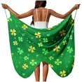 thumbnail image 1 of Tauxra Robe de Plage Décontractée pour Femme à Col en V Sans Manches Longue Jupe Maxi Style Portefeuille pour Femmes, Polyester Couleur Unie Tenue de Plage Printemps et Été, 1 of 9
