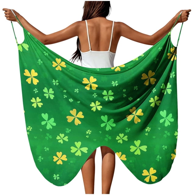 Tauxra Robe de Plage Décontractée pour Femme à Col en V Sans Manches Longue Jupe Maxi Style Portefeuille pour Femmes, Polyester Couleur Unie Tenue de Plage Printemps et Été