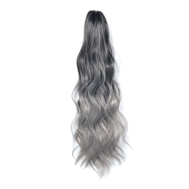 QUYUON Extensions de Cheveux Droites à Clip Postiches pour Femmes Perruques Longues d'Apparence Naturelle Pièce de Cheveux pour Femmes Extensions de Queue de Cheval Clips Synthétiques sur Extensions de Cheveux Type de Cheveux Q1099