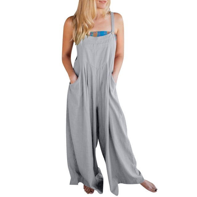 GZWYHT Combinaisons pour Femmes Salopettes pour Femmes Salopettes d'Été Sans Manches avec Bretelles Combinaisons pour Femmes Combinaisons pour L'Été L 3TG