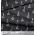 thumbnail image 3 of Soimoi Poly Georgette Fabric Leaves & Floral Block Printed Craft Fabric by The Yard 42 Inch Wide, 3 of 3