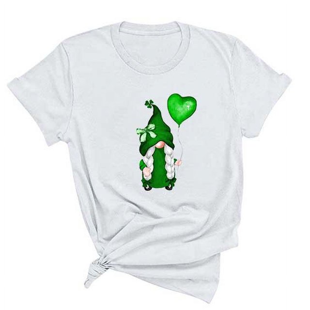 T-Shirt de la Saint-Patrick pour Femmes, Mode, Imprimé de la Saint-Patrick, Col Rond, Manches Courtes, T-Shirt Décontracté, Haut, T-Shirts de la Saint-Patrick pour Femmes