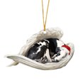 thumbnail image 1 of Pendentif de Noël Chien Ange Endormi Suspendu Décoration de Dessin Animé pour Arbre Maison Festif Design Unique pour Célébration des Fêtes, 1 of 5