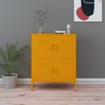 thumbnail image 1 of vidaXL Armoire de Rangement Jaune Moutarde 80x35x101,5 cm Acier, 1 of 5