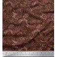 thumbnail image 1 of Soimoi Cotton Cambric Fabric Texture & Greek Key Geometric Printed Fabric 1 Yard 56 Inch Wide, 1 of 3