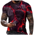 thumbnail image 2 of Styesk T-Shirts pour Homme Décontractés Mode Col Rond Chandail Imprimé T-Shirt Manches Courtes Hauts, 2 of 5