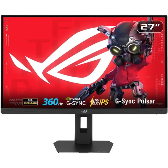 ASUS ROG STRIX 27 inch QHD 2K 1440P 360Hz DUAL MODE to 25" Full HD IPS AMD FreeSync Premium & G-Sync Pulsar Technology HDR400 with Height Adjustable, Swivel, Pivot & Tilt Stand XG27AQNGV