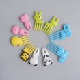thumbnail image 2 of 10Pcs/Set Fruit Fork Plastic Toothpick Fruit Pick Lunch Animal-shaped Fork Box Accessory Decor Wedding Party Easter Plate Thanksgiving Party, 2 of 2