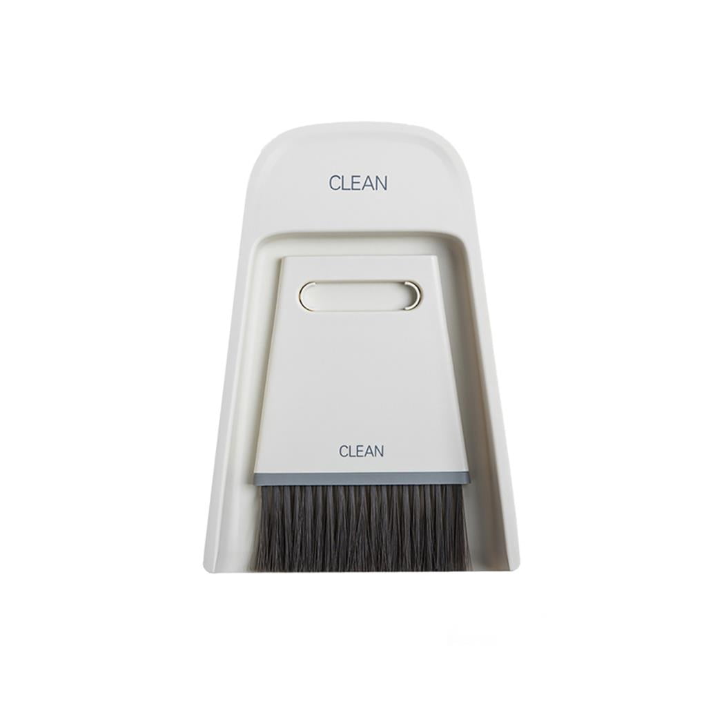 Mini Broom Dustpan Set Desktop Broom Set Dust Pan Tiny Dustpan Brush Set For Cleaning Table Countertop Keyboard Grey White