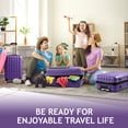 thumbnail image 4 of Ktaxon Ensemble de Voyage 3 Pcs Bagage Sac ABS Valise à Roulettes Violet, 4 of 8