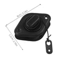thumbnail image 2 of OULII Drain Plug for Boat 1Pack Black Plastic for Kayak and Canoes, 2 of 6