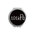 thumbnail image 1 of Kowledge Unité Pression Atmosphérique Main Miroir Compact Rond Portable Poche Verre, 1 of 3
