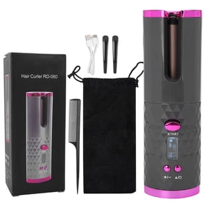 Tbest USB Automatic Curling Iron,Hair Curling Wand,Cordless Automatic Curling Iron USB Rechargeable Hair Curler Portable Hair Curling Wand