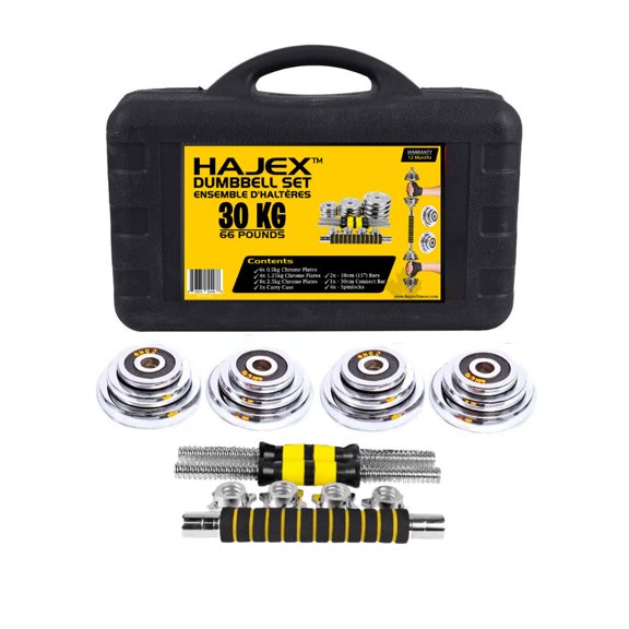 HAJEX Ensemble d'Haltères Réglables en Fonte de 20 et 30 kg