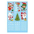 thumbnail image 1 of pitrice 9pack/lot Christmas Window Stickers Reusable Snowman Print Decoration Christmas Stickers For Windows C, 1 of 6