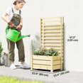 thumbnail image 3 of Outsunny Jardinière Surélevée en Bois avec Treillis et Trou de Drainage, 3 of 10