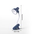 thumbnail image 4 of Lampe de Lecture Clip Réglable Mini Lampe de Table de Bureau Alimenté par Batterie Camping Pince Portable Lumière de Nuit, Bleu, 4 of 8