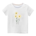 thumbnail image 4 of TopLLC Manches Courtes Col Rond Blouses & Chemises Chemises pour Enfants T-Shirt Graphique Manches Courtes Col Rond Crop Top pour 3-14 Ans Filles et Garçons T-Shirt Tee Blouse Fille, 4 of 4