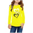 thumbnail image 1 of RXIRUCGD Chemises à Manches Longues pour Filles, Col Rond Mignon, Blouses Décontractées Élégantes (Jaune, Taille : 3 Ans), 1 of 5