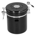 thumbnail image 3 of Coffee Beans Jar, 1.5L Airtight Container With Exhaust Valve Spoon For Storage Coffee Beans For Home Kitchen Black, 3 of 8