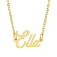 thumbnail image 1 of KISPER Collier Pendentif Prénom Personnalisé en Acier Inoxydable Plaqué Or 18K, Ella, 1 of 6