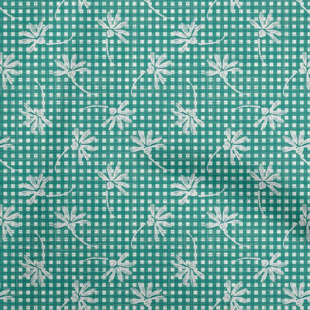 oneOone Velvet Dark Green Fabric Block Craft Projects Decor Fabric Printed By The Yard 58 Inch Wide