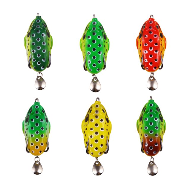 Ruiboury Fish Lure Artificial Bait 8cm Fine Workmanship Compact Size Smooth No Burrs Exquisite Sweet Gift Rotating Lures Green-red