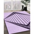 thumbnail image 3 of Ahgly Company Tapis d'Intérieur Ronds Lavables à la Machine, Style Transitionnel, Fleur Violette Violette, Tapis de Zone, 7 Pieds Rond, 3 of 7