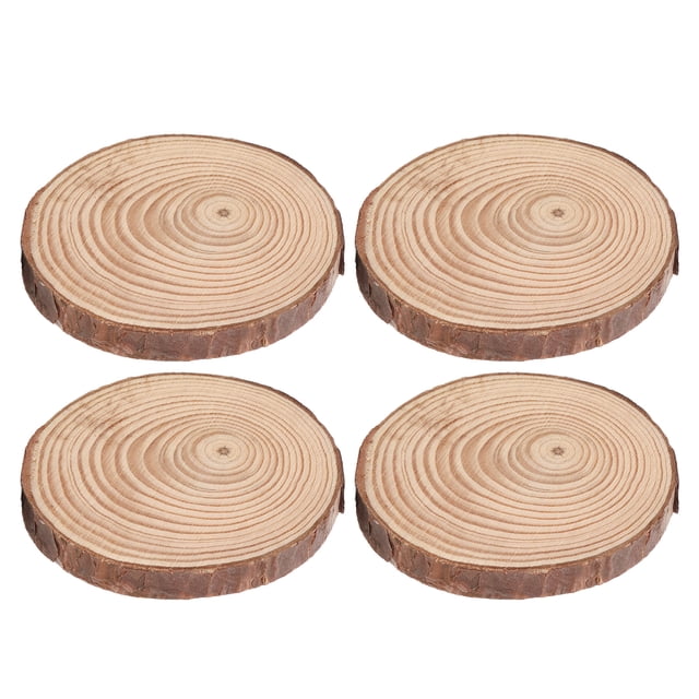 Wood Slice Prop, Durable 25Pcs Wooden Slices Flexible DIY Wide Application With Bark For Office S